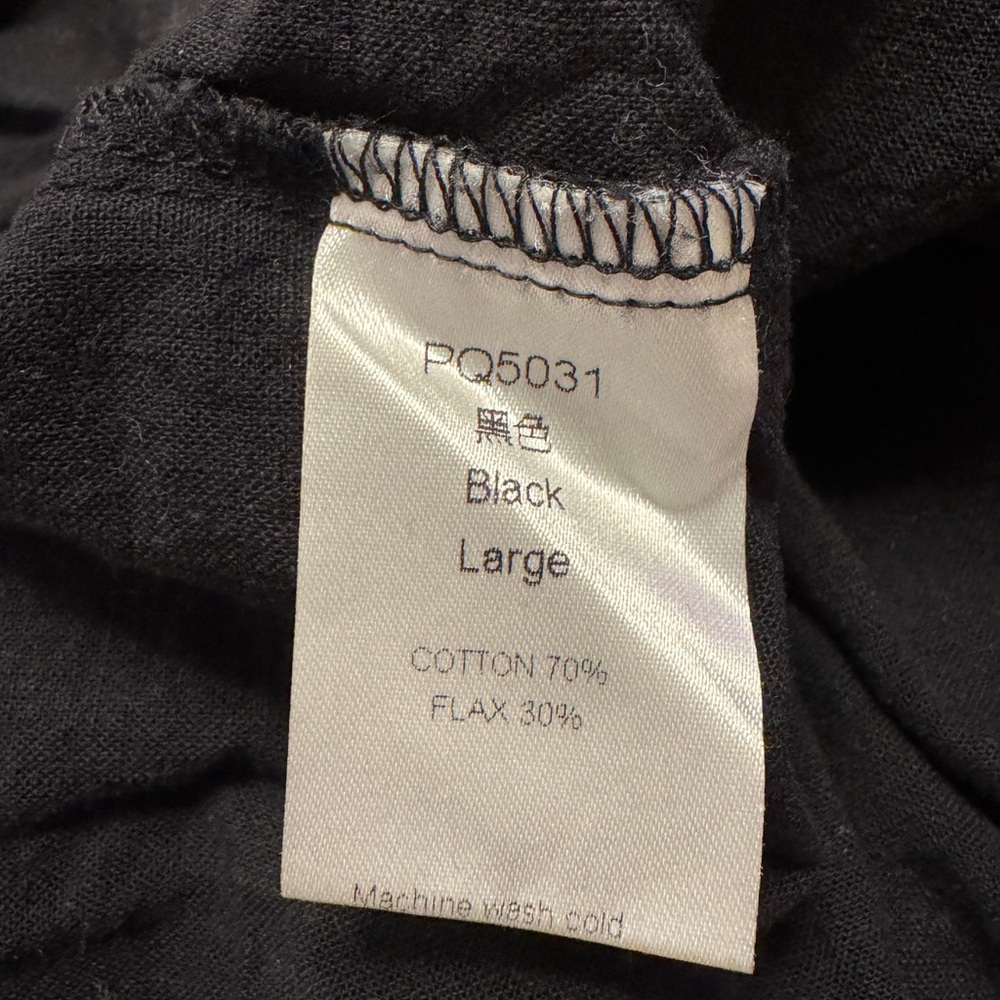 Black long sleeve button-down tunic - Picture 6 of 6